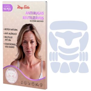 adesivo de silicone facial anti rugas natural – 16 unidades